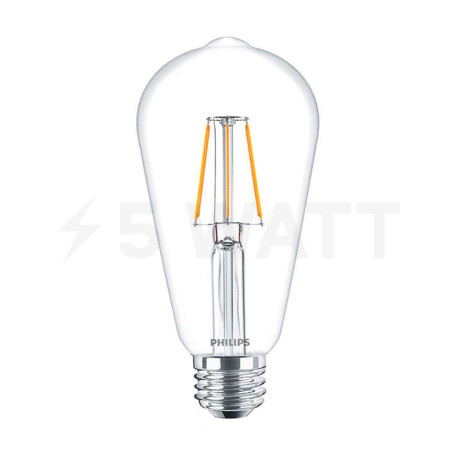 LED лампа PHILIPS LEDClassic ST64 4-50W E27 2700K WW Filament(929001237308) - придбати