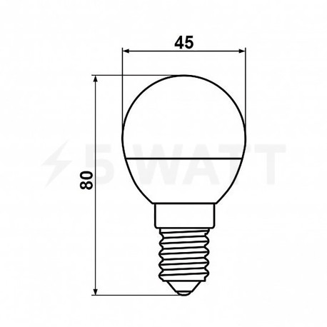 Светодиодная лампа Biom BT-566 G45 6W E14 4500К матовая - магазин светодиодной LED продукции