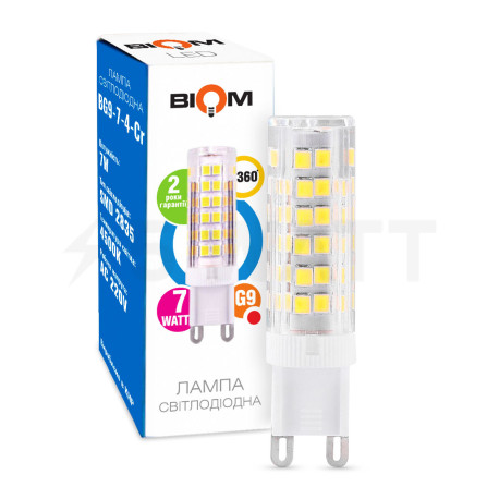 Світлодіодна лампа Biom G9 7 W 2835 4500K AC220 - придбати
