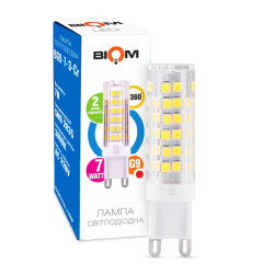 Светодиодная лампа Biom G9 7 W 2835 3000K AC220