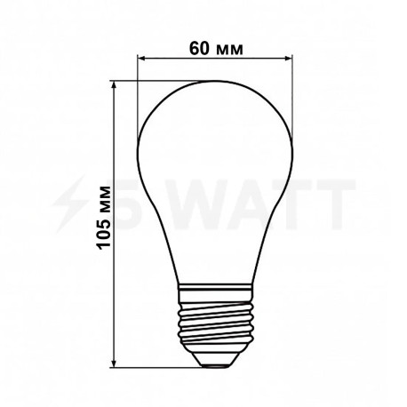 Светодиодная лампа Biom FL-311 A60 8W E27 3000K - 5watt.ua