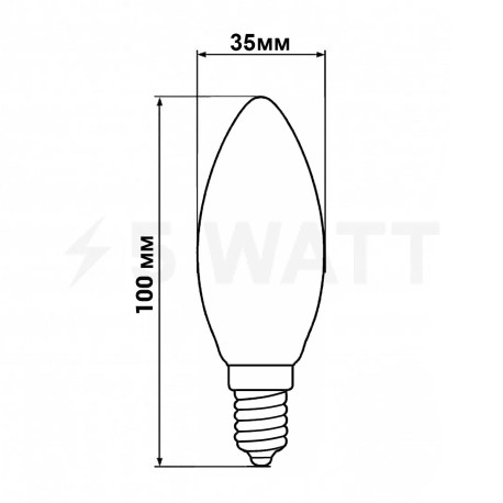 Світлодіодна лампа Biom FL-305 C37 4W E14 2800K - 5watt.ua