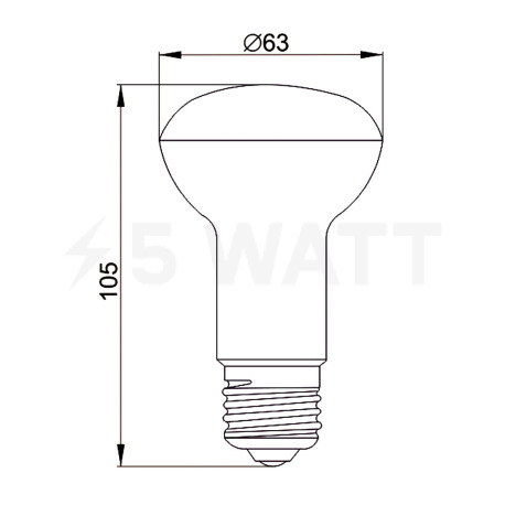 Світлодіодна лампа Biom BT-556 R63 9W E27 4500К матова - магазин світлодіодної LED продукції