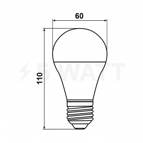 Світлодіодна лампа Biom BT-511 A60 12W E27 3000К матова - 5watt.ua