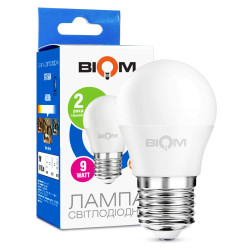 Светодиодная лампа Biom BT-584 G45 9W E27 4500К матовая