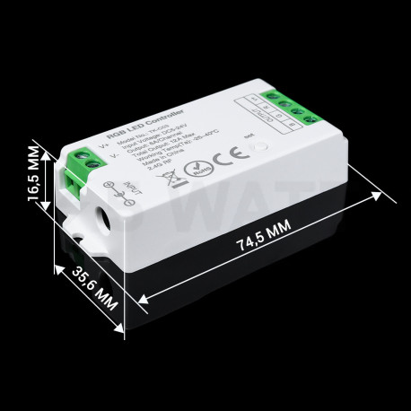 Контролер Mi-light RGB 12A 2,4G 5-24V (TK-C03) - недорого