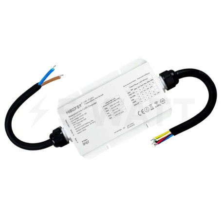 Контролер Mi-light Single color /Dual White/RGB/RGBW/RGB+CCT, 20A, DC12V/24V, герметичний IP67, LS2-WP (TK-2U-WP) - придбати