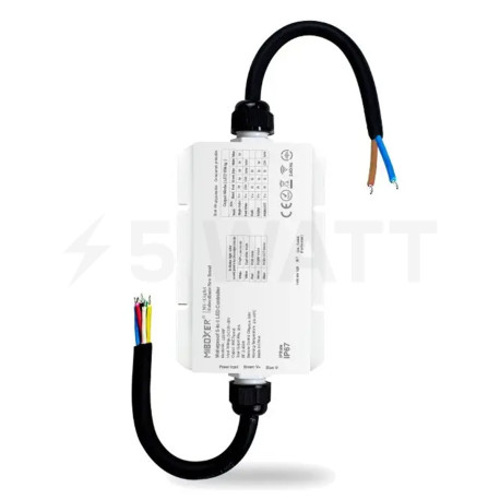 Контролер Mi-light Single color /Dual White/RGB/RGBW/RGB+CCT, 20A, DC12V/24V, герметичний IP67, LS2-WP (TK-2U-WP) - в Україні