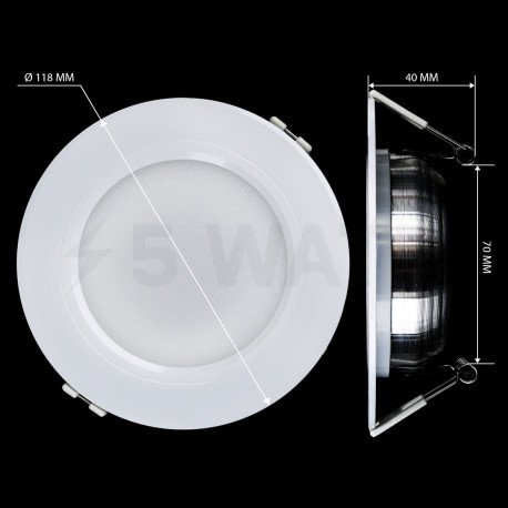 Умный светильник Mi-light врезной, точечный, White 6 Вт, 110-220В, RGB+2700-6500К, RF 2,4 GHz Wi-Fi FUT068 (DL068-W) - в интернет-магазине