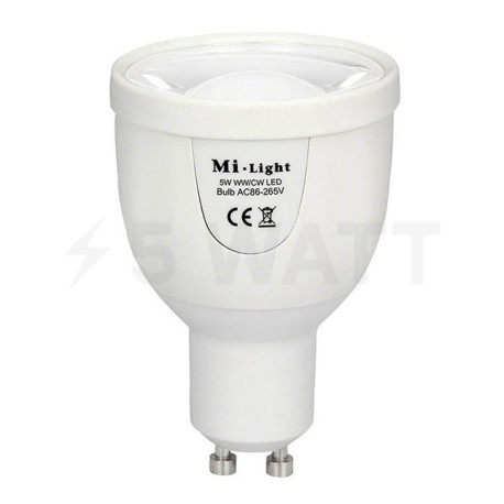 Светодиодная лампа Mi-light MR16 5W GU10 2700-6500K DIM 86-265V (LL011-CCT) - купить