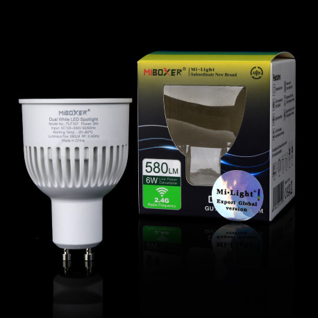 Светодиодная лампа Mi-light MR16 6W GU10 2700-6500K DIM 220V FUT 107 (LL107-CCT) - недорого