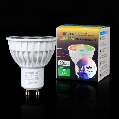 Светодиодная лампа Mi-light MR16 4W GU10 2700-6500K+ RGB DIM 220V (LL103-RGB+CCT) - недорого