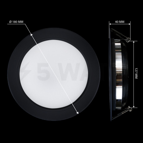 Умный светильник Mi-light врезной, точечный, Black, 12Вт, 110-220В, RGB+ CCT, 2700-6500К, RF 2,4 GHz Wi-Fi FUT066 (DL066-B) - в интернет-магазине
