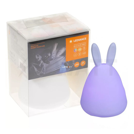 Ночник LEDVANCE Nightlux Touch LED Rabbit + USB+ RGBW 2,5 Вт белый (4058075602113) - недорого