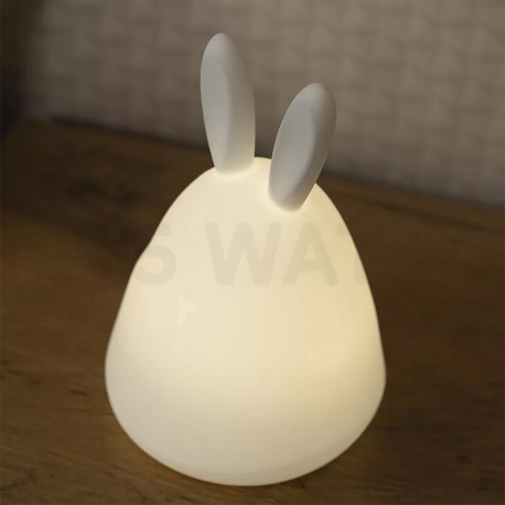 Нічник LEDVANCE Nightlux Touch LED Rabbit + USB+ RGBW 2,5 Вт білий (4058075602113) - ціна