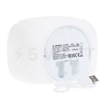 Нічник LEDVANCE Nightlux Touch LED Retro TV + USB+ RGBW 2,5 Вт білий (4058075602137) - недорого