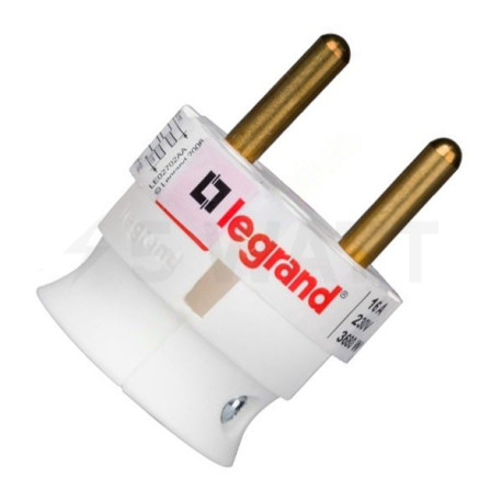 Вилка Legrand 2К 16А біла (50183) - придбати
