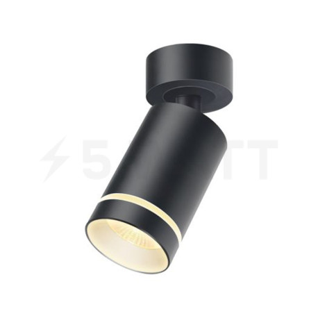 Світильник точковий накладний поворотний без лампи MAX-SD-GU10-BL MAXUS Surface Downlight Base MR16 GU10 Black (MAX-SD-GU10-BL) - недорого