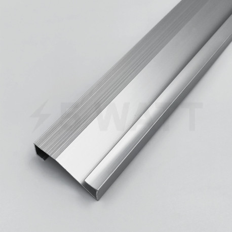Профиль алюминиевый BIOM PLP-501 50х14.8 плинтус анодированый, (палка 2м), м - недорого