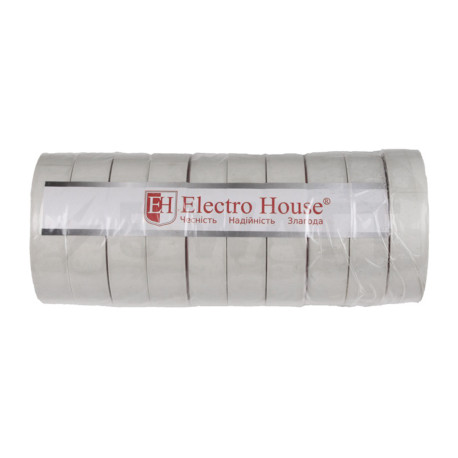 Ізоляційна стрічка Electro House Біла 11 м (EH-AHT-1805) - недорого