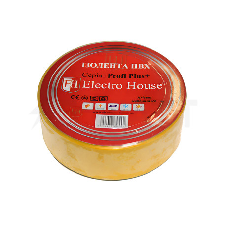 Ізоляційна стрічка Electro House Жовта 11 м (EH-AHT-1806) - придбати