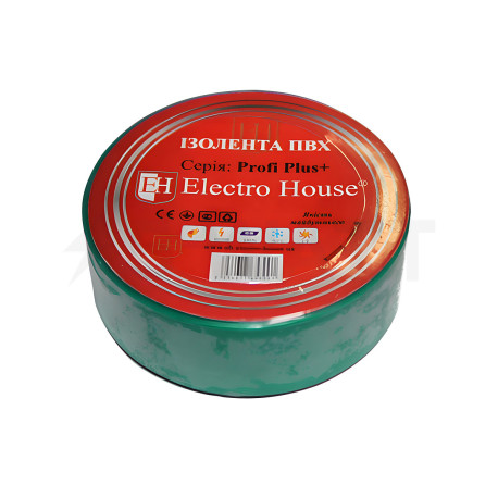 Ізоляційна стрічка Electro House Зелена 17 м (EH-AHT-1815) - придбати