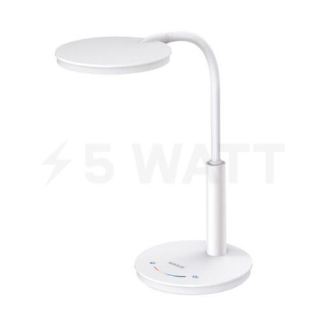 Лампа настільна MAXUS DL 10W 4100К Rainbow LED indicator WHITE (1-MDL-10W-WH) - недорого