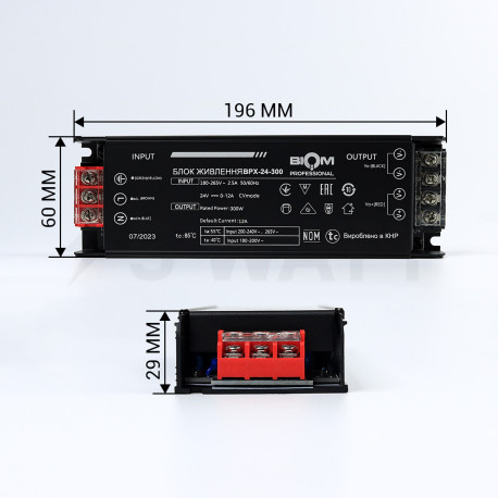 Блок живлення BIOM Professional DC24 300W BPX-24-300 12,5А - 5watt.ua