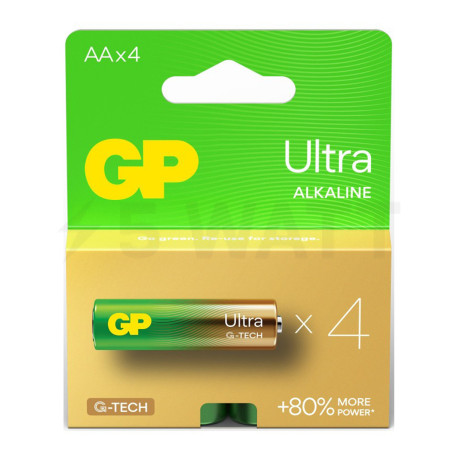 Батарейка щелочная GP LR6 AA 1,5V «Ultra Alkaline» блистер, 4шт в упаковке(15AUETA21-2GSB4) - купить