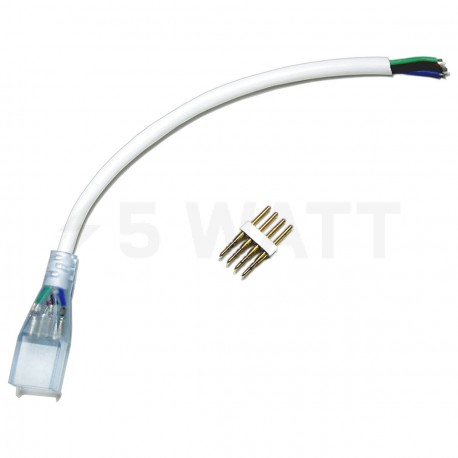 Коннектор для светодиодных лент 220В 5050 RGB (разъем-провод +4pin) - купить