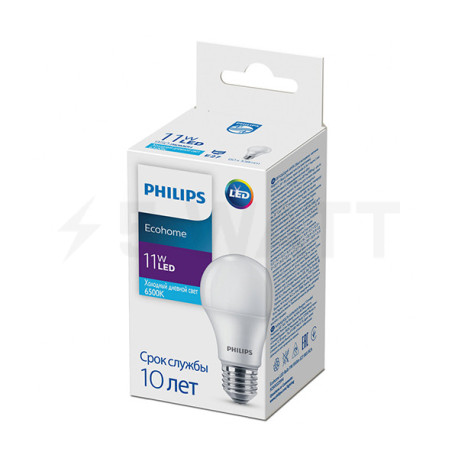Светодиодная лампа PHILIPS Ecohome LED Bulb 11W E27 865 A60 RCA (929002299417) - в интернет-магазине