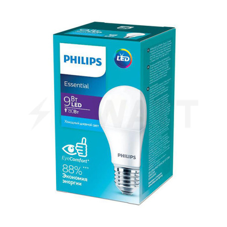 Світлодіодна лампа PHILIPS ESS LEDBulb 9W E27 865 A60 1CT/12 RCA (929002299487) - в інтернет-магазині