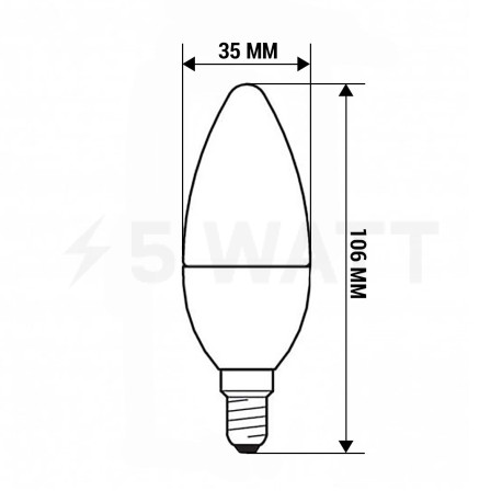 Світлодіодна лампа PHILIPS ESS LEDCandle B35 6W 620Lm E14 4000К 220-240 (929002971107) - ціна